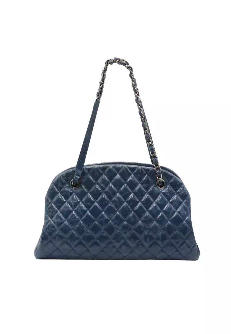 Buy Chanel Pre-Loved CHANEL Dark Blue Quilted Mademoiselle Leather