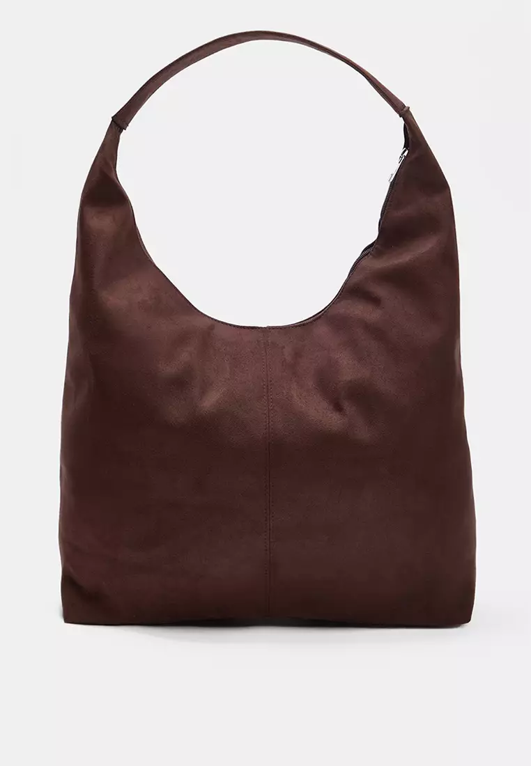 Light Brown Suede Large Maxi Tote Women'S Maxi Size Shoulder Bag Takaw26Oc00045