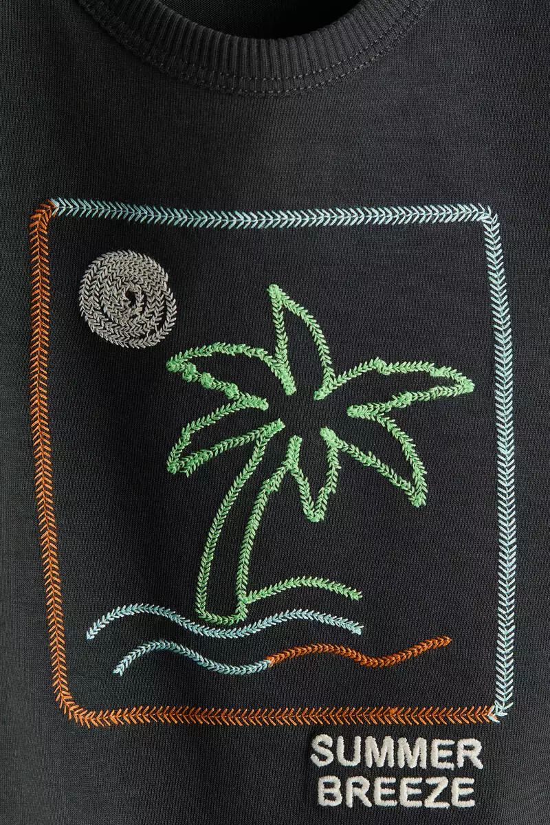 Motif-detail T-shirt