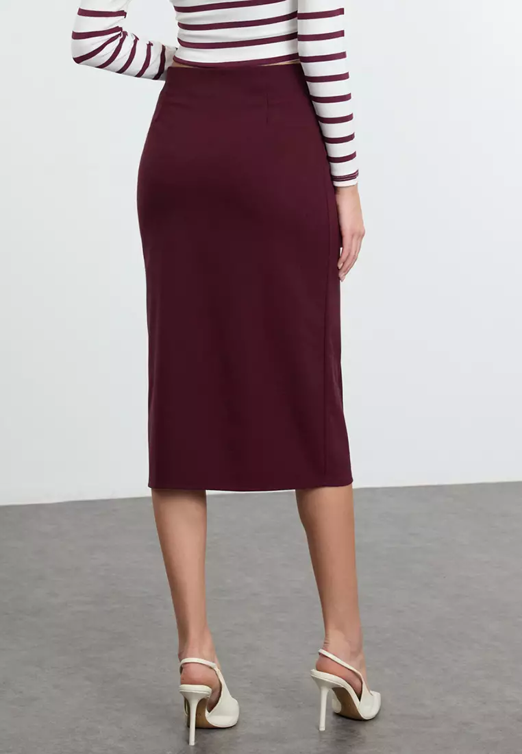 Slit Midi Skirt