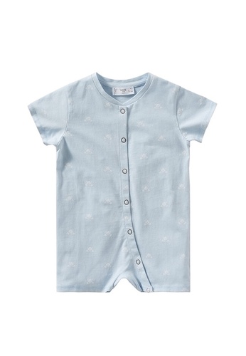 MANGO BABY blue Printed Short Pyjama Romper 2BD8FKA77550D6GS_1