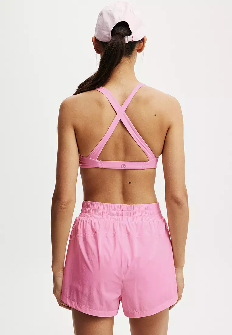 Ultra Soft Plunge Strappy Crop Sports Bra