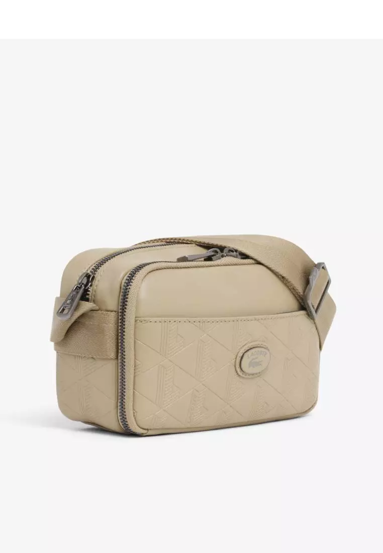 Vertical Leather Monogram Satchel