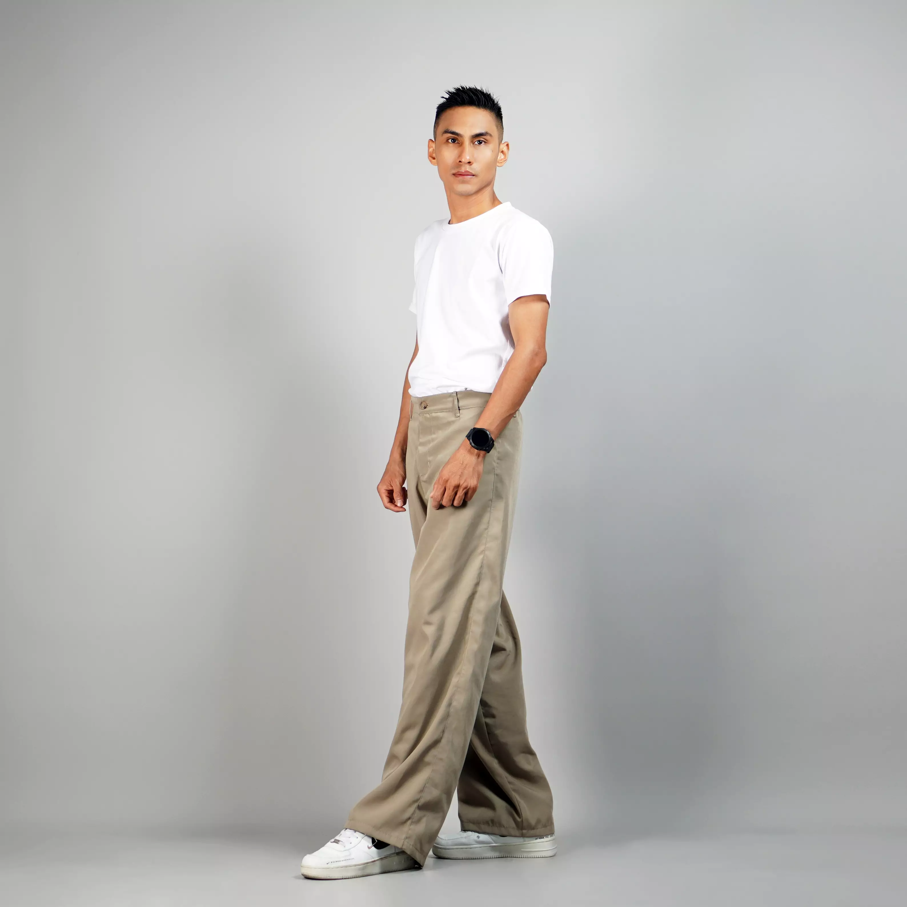 ROCKY Celana Loose Pria Loose Pant Pria Celana Loose Fit - BEIGE