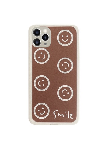 Kings Collection brown Smiley Face iPhone 12 Case (UPKCMCL2162) E92AFACE5439F1GS_1