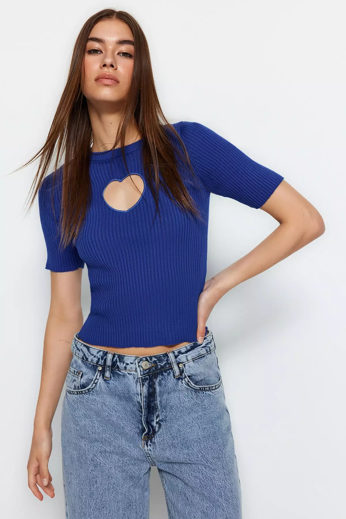 Cut top off sweater