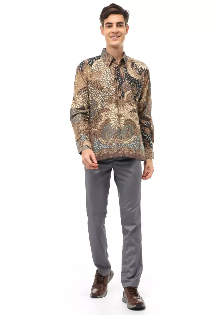 Kendrick Atasan Formal Kemeja Batik Pria Adiguna Long Sleeve Material Cotton ORIGINAL