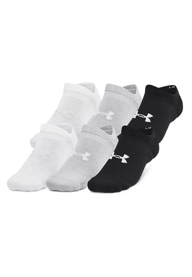 Under Armour Unisex UA Essential Cushion 6-Pack No Show Socks