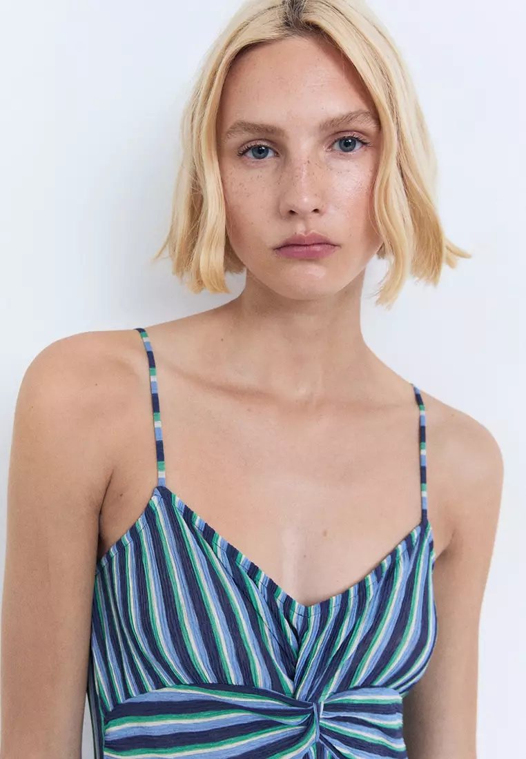 Striped Gathered Dress