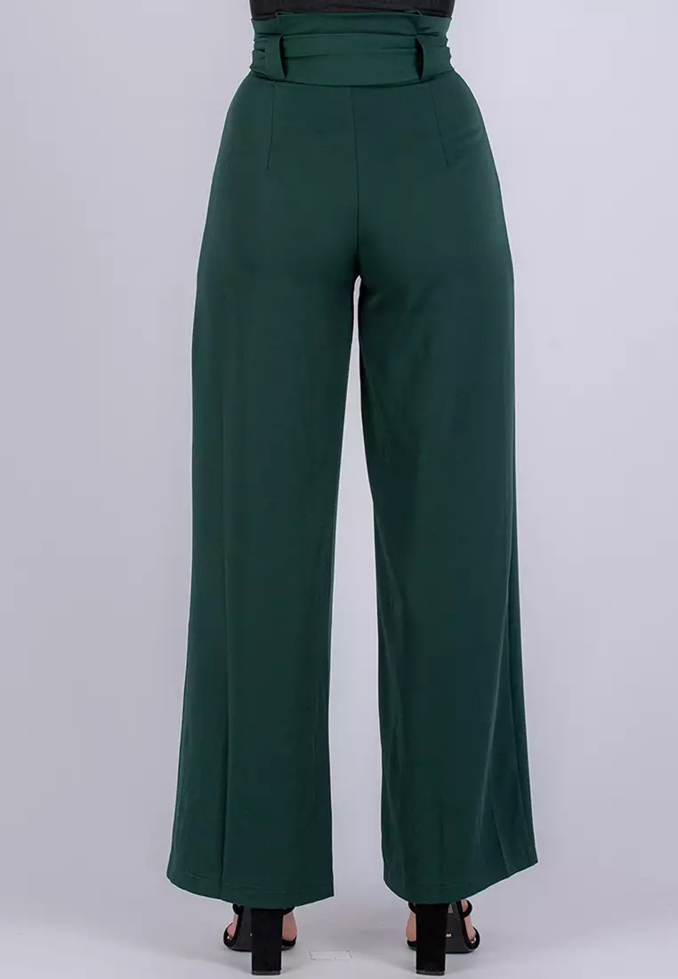 Buy Style State High Waist Ribbon Tie Wide Legged Pants 2023