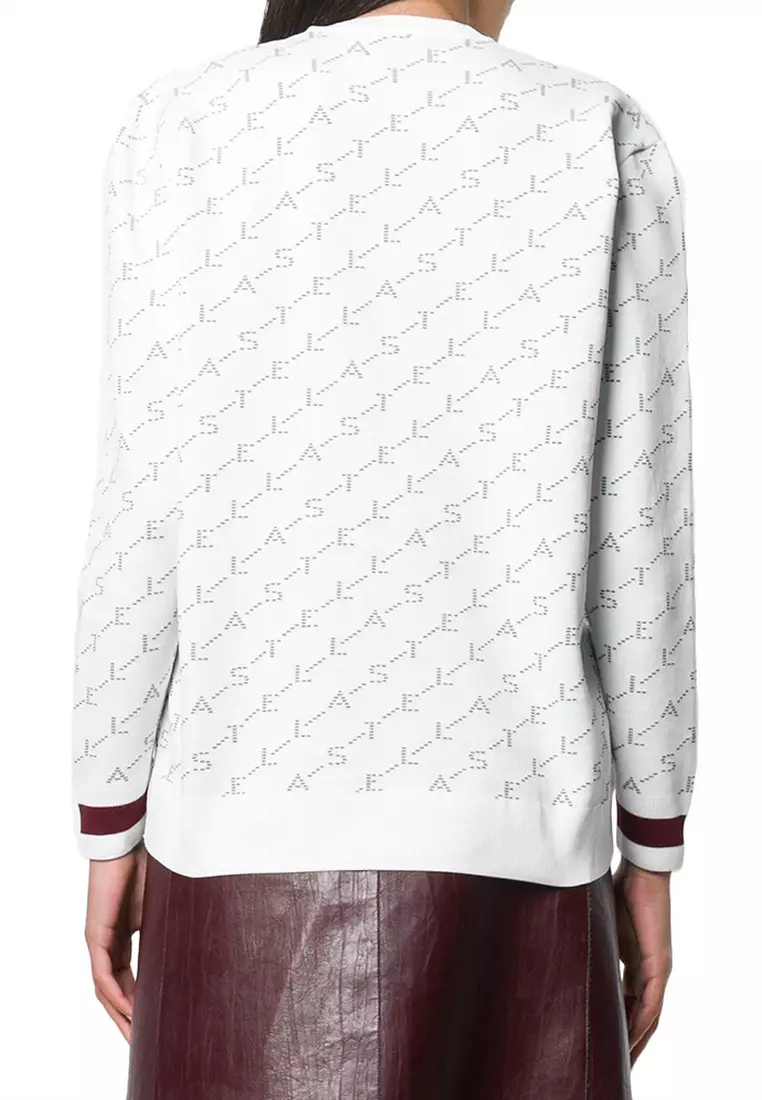 Embroidered Pattern Sweatshirt in White