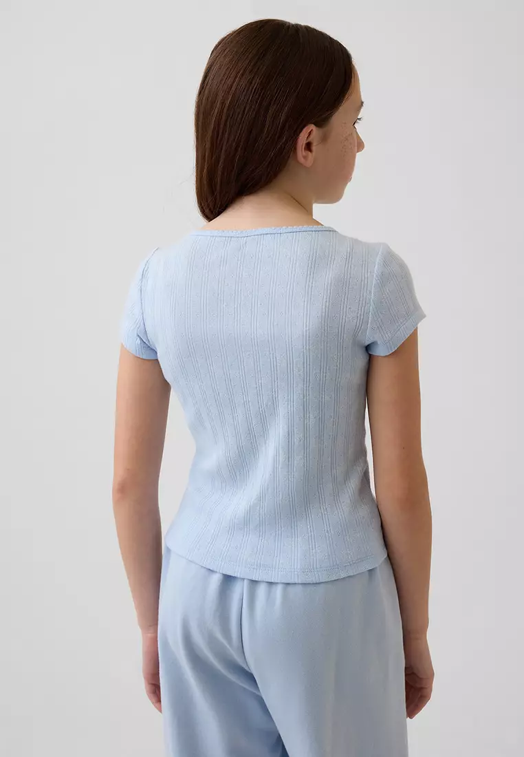 Kids Pointelle Fitted Top