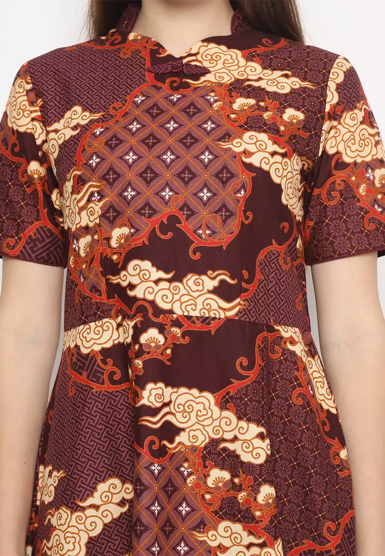 Hadinata Batik Wanita Dress Furing Cinta Caraka