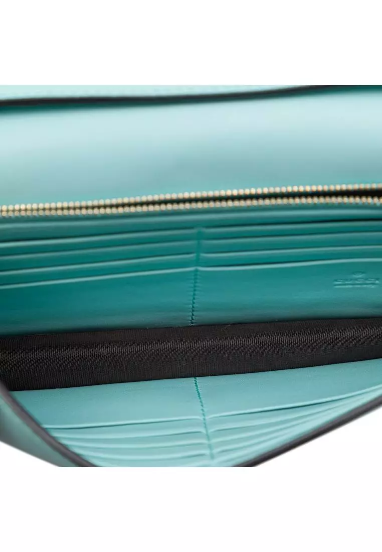 Pre-Loved Gucci Calfskin Interlocking G Dollar Wallet On Strap