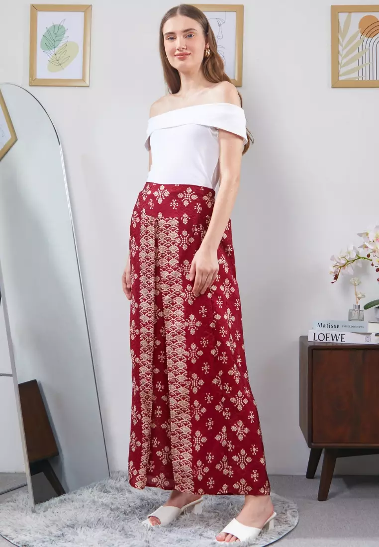 Nayara Bawahan Celana Batik Viscose Janora Merah