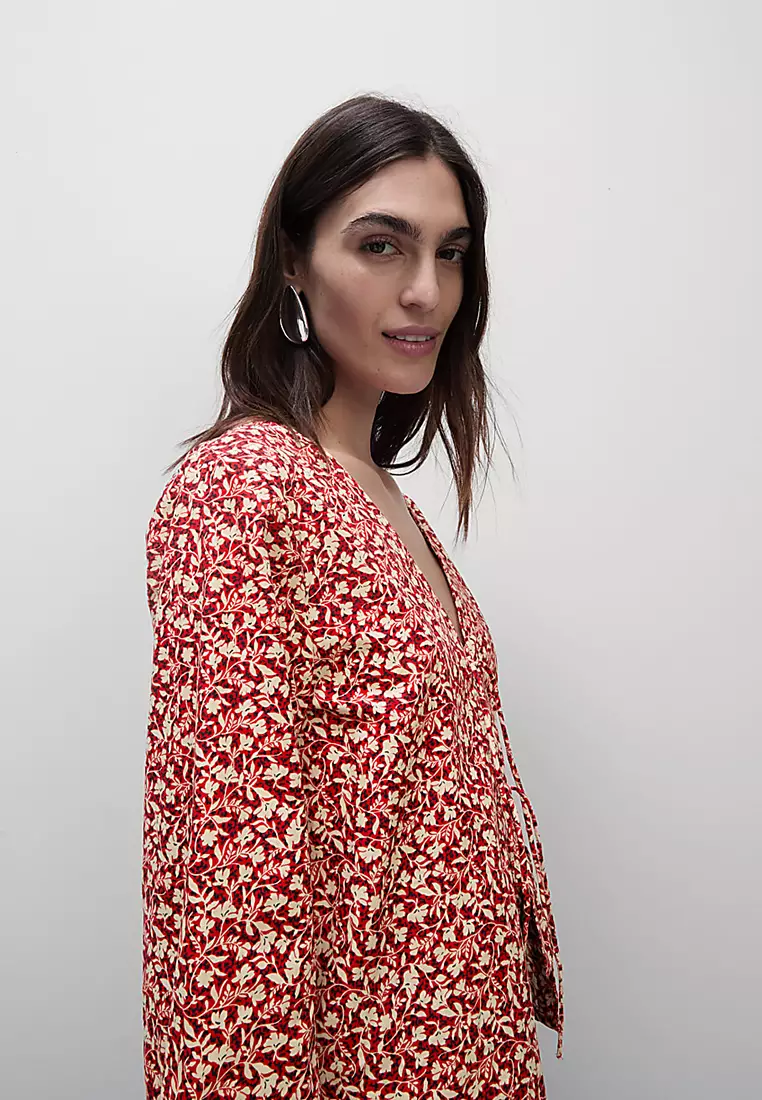 Pure Cotton Printed Tie Front Top