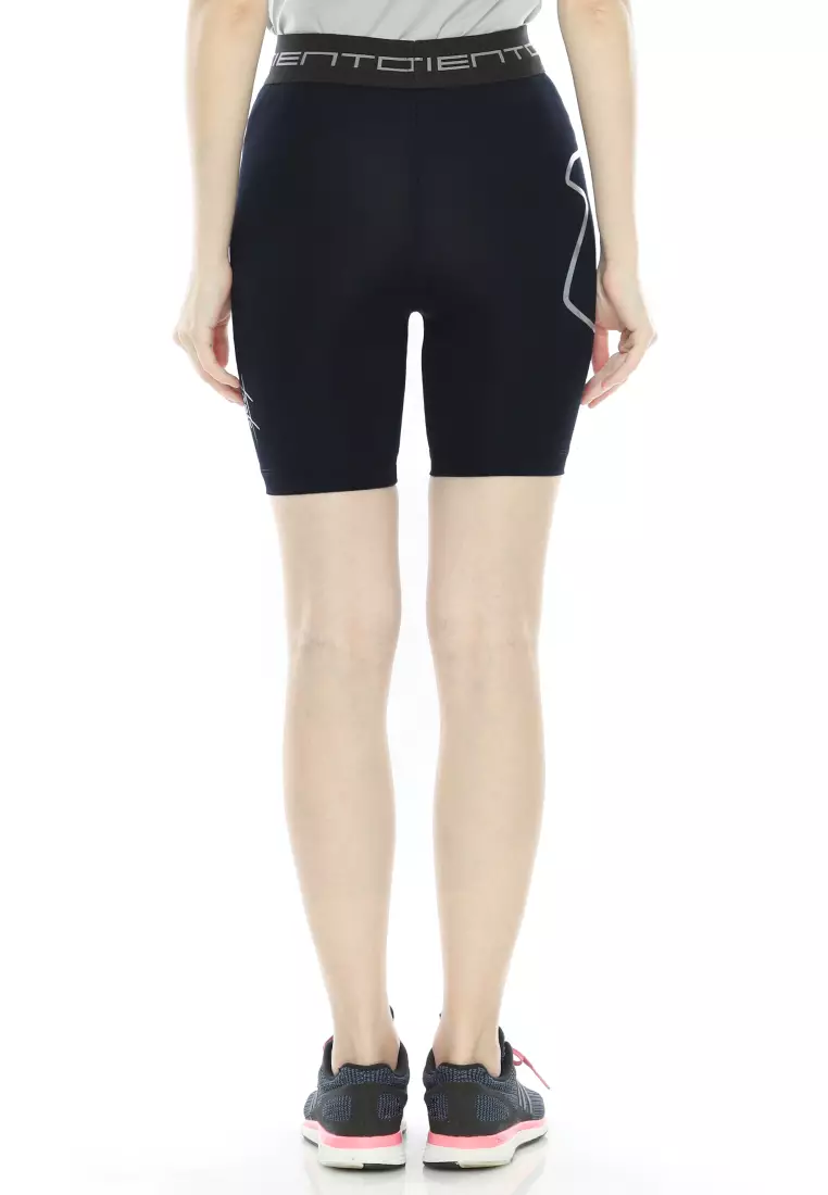 Tiento Baselayer Leging Celana Pendek Ketat Olahraga Pria Legging Sport Short Pants EXO Series Black Gold Men
