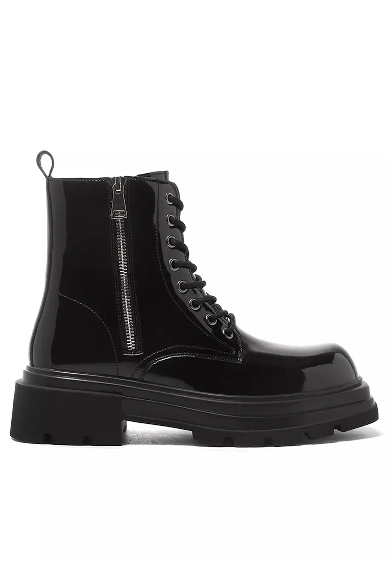 Glossy Cowhide Martin Boots HM2303
