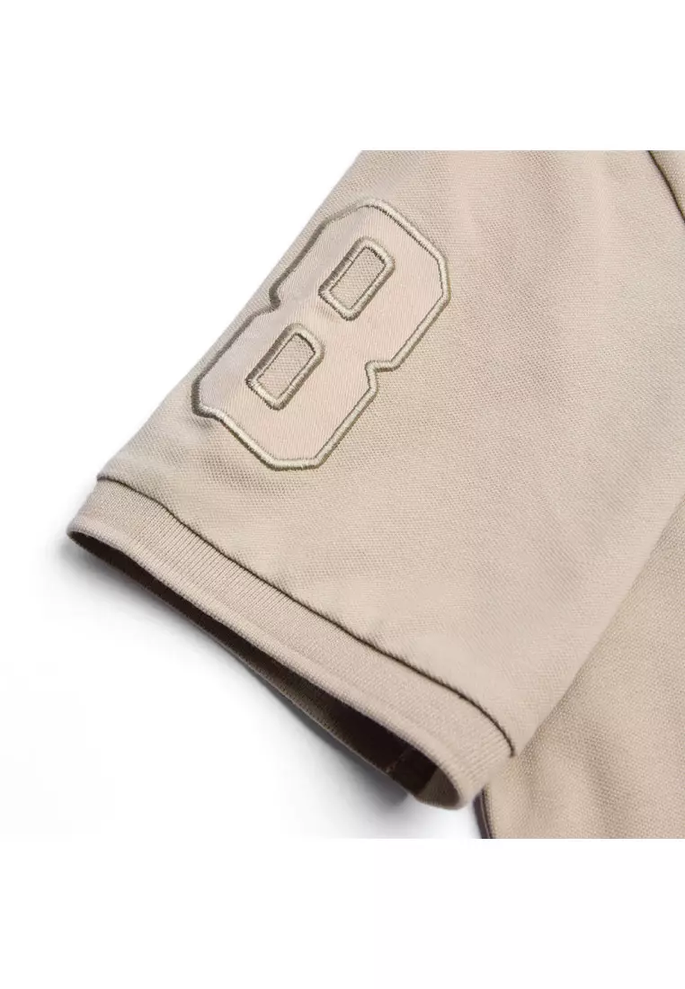 Men's Lion Embroidery Slim Short Sleeve Polo 01016222