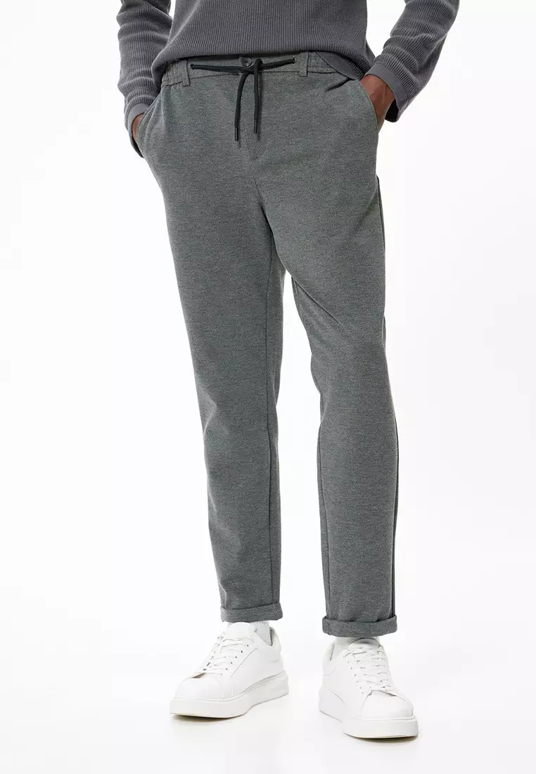 修身剪裁卡其褲