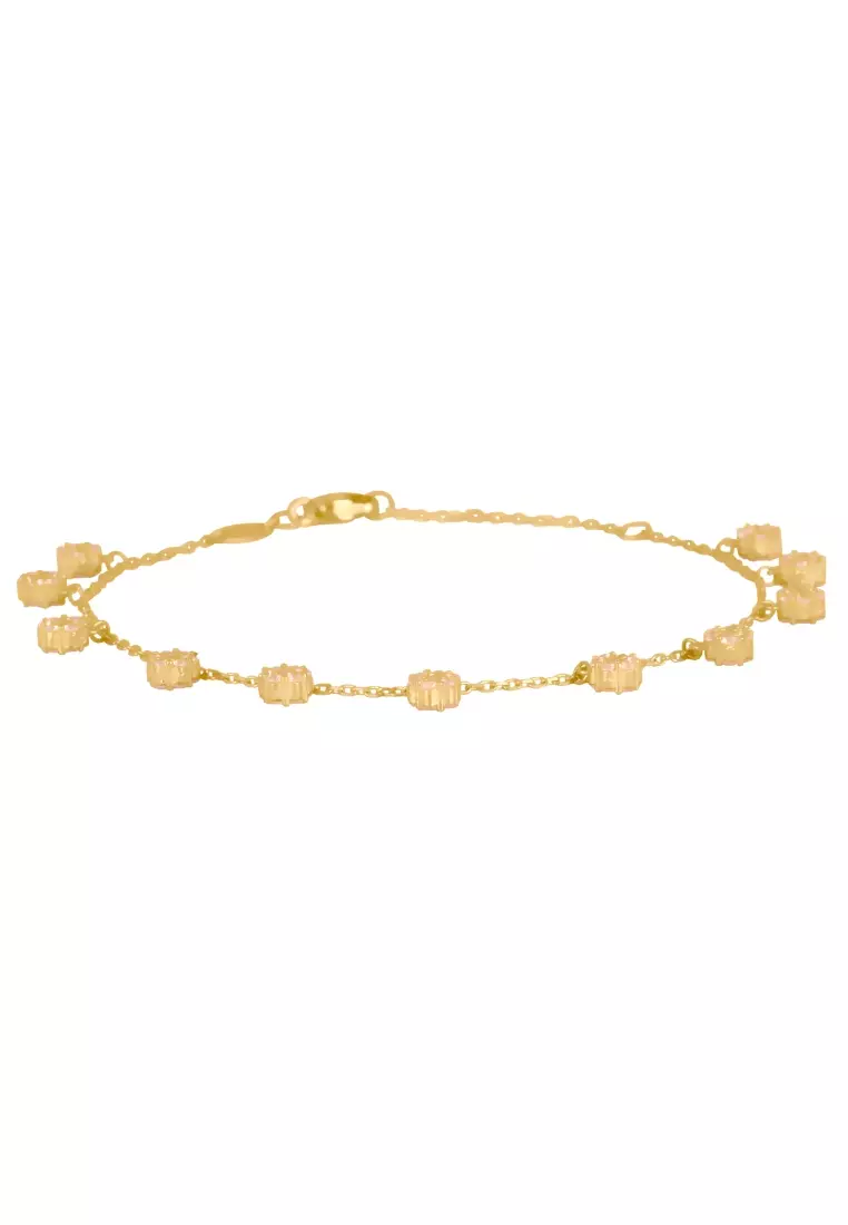 Flower Station Bracelet 14k Gold
