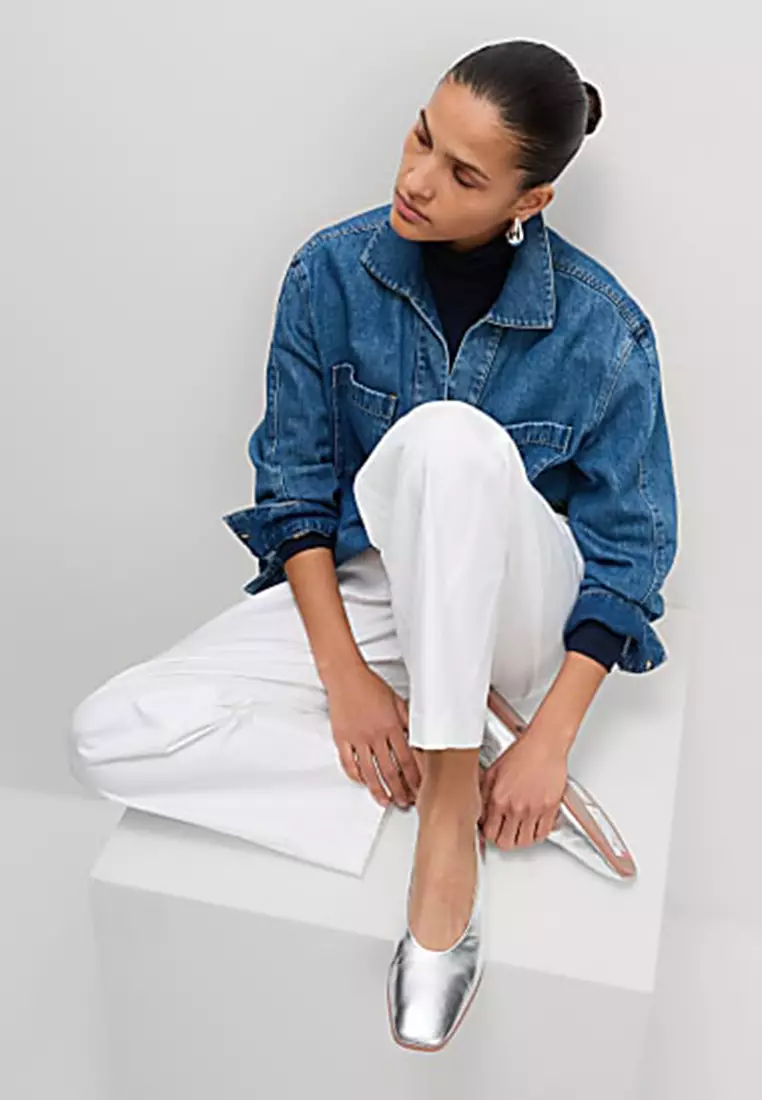 Pure Cotton Pull On Carrot Leg Trousers