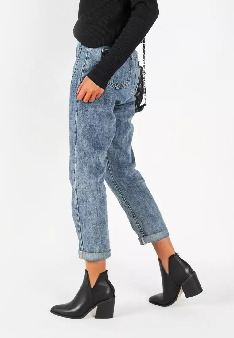 8CM Synthetic Leather Ankle Boots WTY1189-1