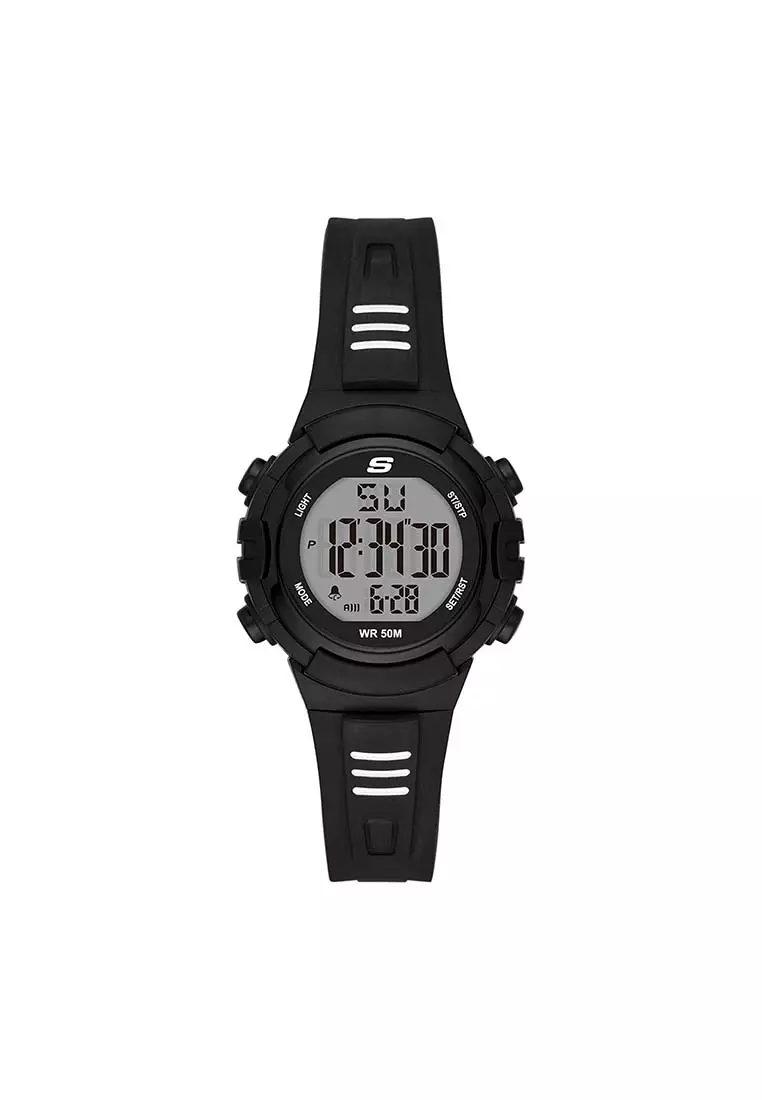 Truro Black Silicone Strap Digital Watch SKC-SR6185