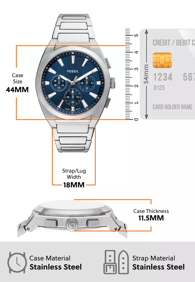 Buy Fossil Fossil Men's Everett Chronograph Watch ( FS6104 ) - Quartz ...