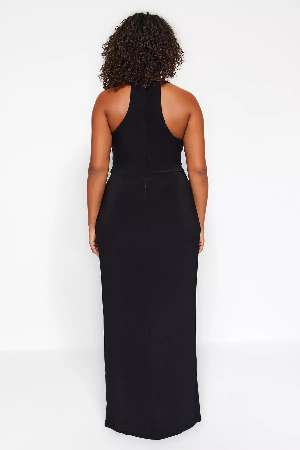 Buy Trendyol Plus Size Slit Twist Racerback Maxi Dress 2025