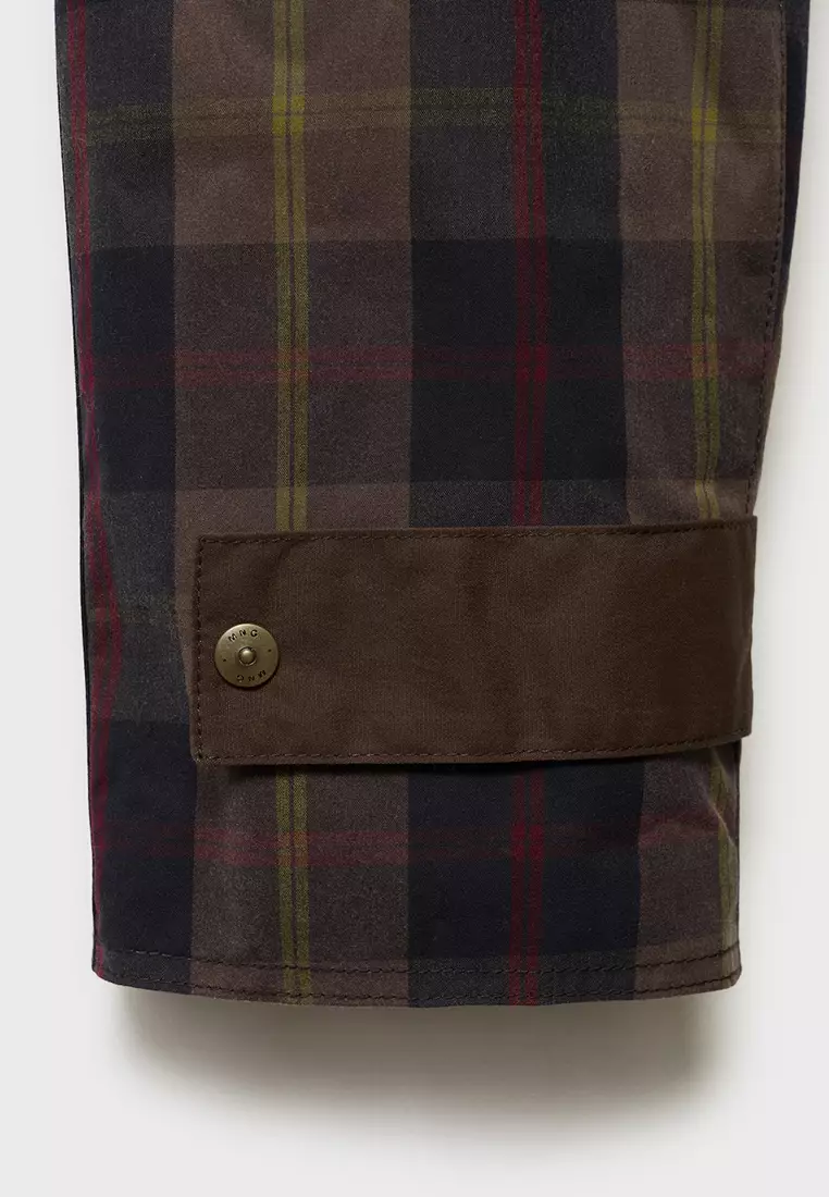 Checked Parka With Contrasting Collar