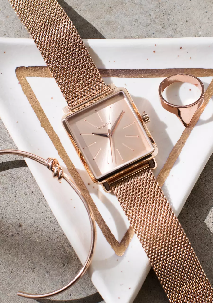 驚きの値段での商品をすべて NIXON NIXON Jual K Original ROSEGOLD ALL MILANESE SQUARED 時計