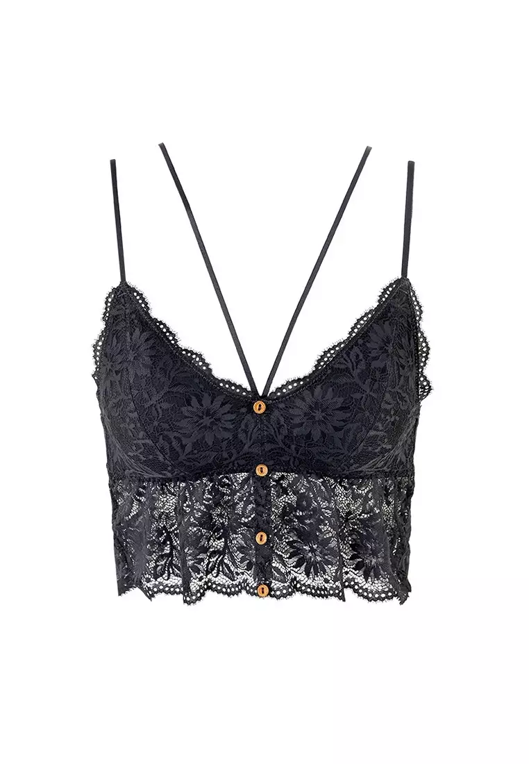 Buy ZITIQUE Women's French Style Beautiful Back Wire-free Bralette