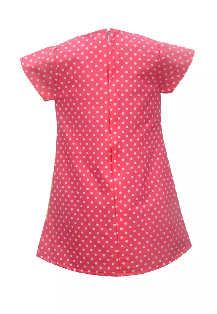 Two Mix Dress Anak Katun Perempuan Size 1-8 4204 Salem