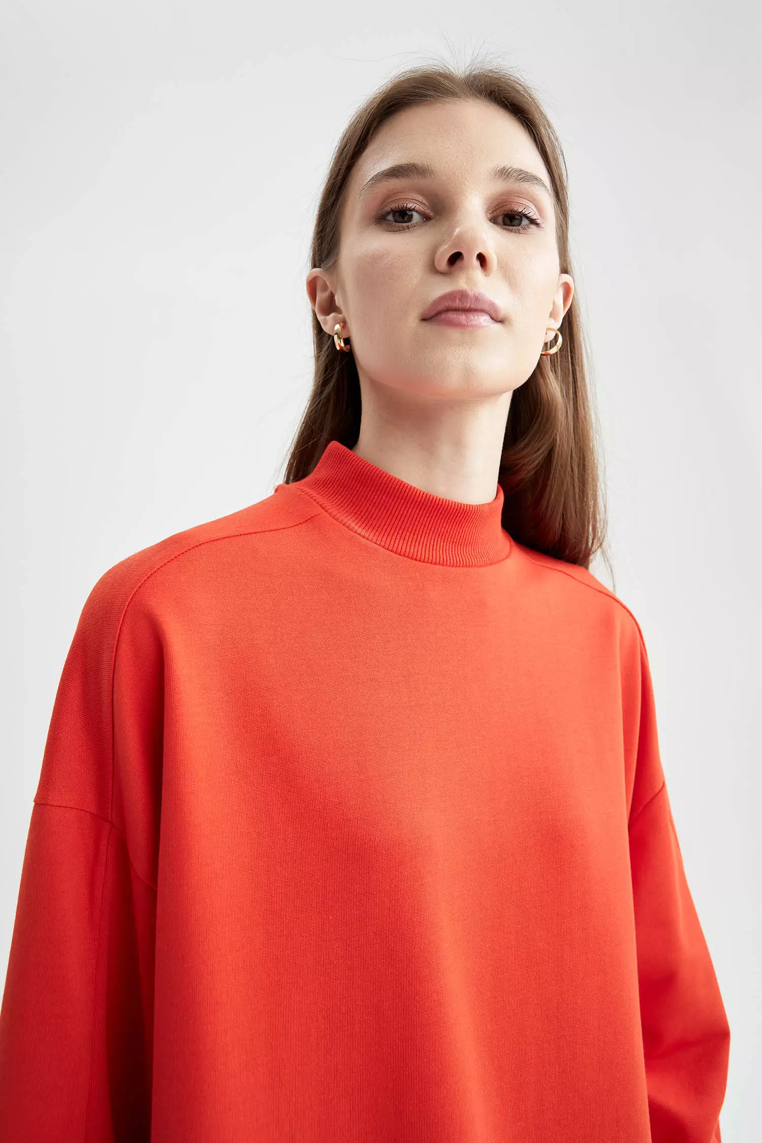 Red turtleneck clearance tunic