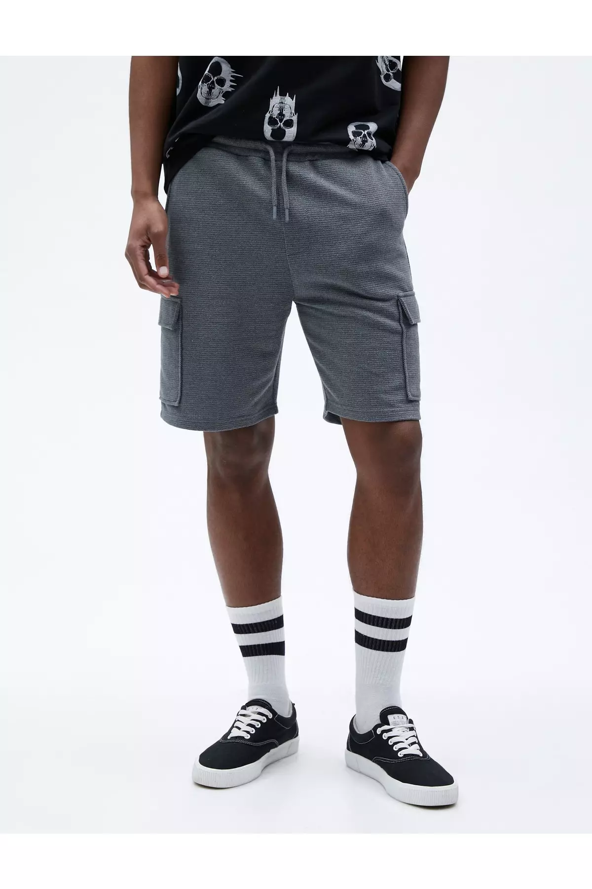 Mens grey shop cargo shorts