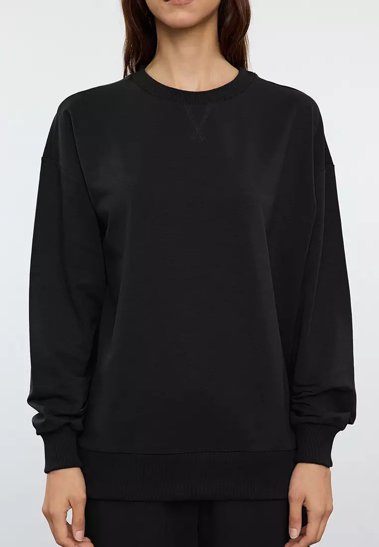 Crew Neck Sweatshirt & Wide Leg Pants Set