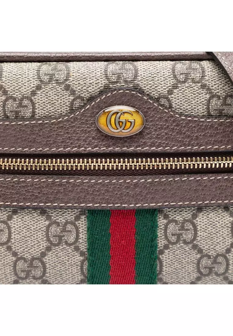Pre-Loved Gucci Mini Gg Supreme Web Ophidia Crossbody