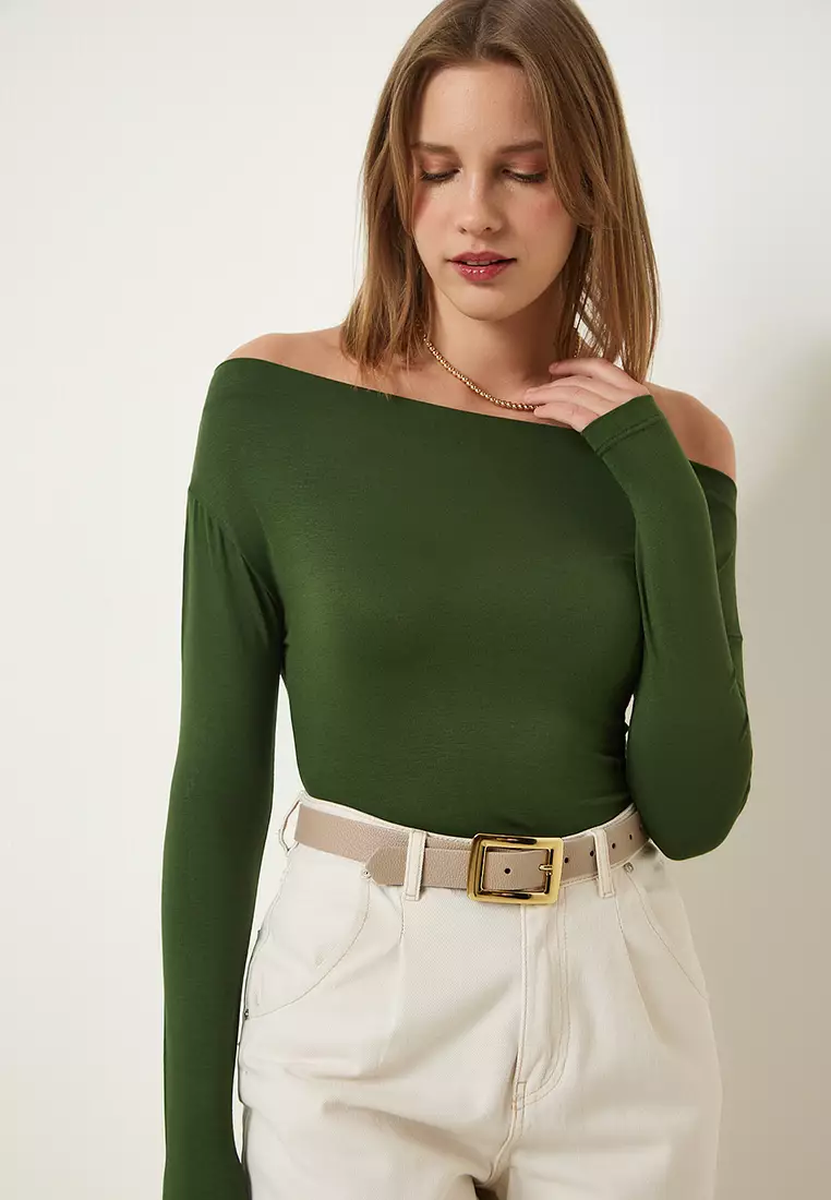 Long Sleeves Off Shoulder Top