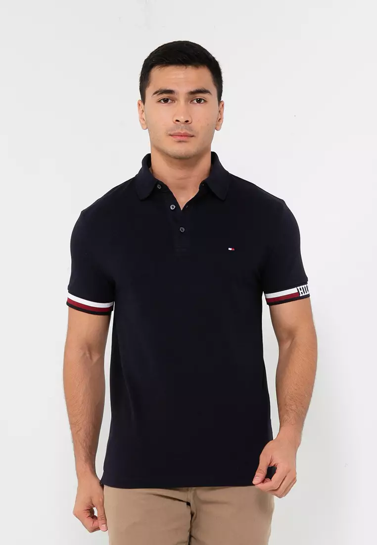 Tommy Hilfiger Monotype Flag Cuff Slim Fit Polo Shirt 2024 Buy Tommy