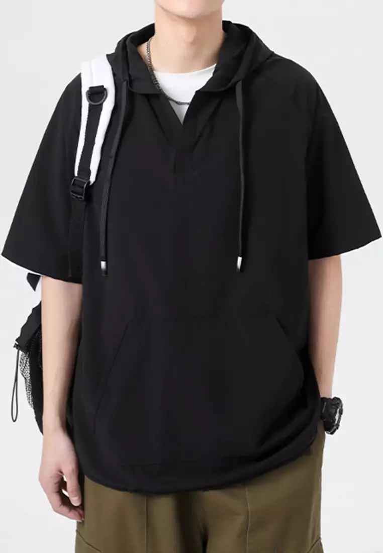 輕薄休閒短袖連帽衫 AC2317