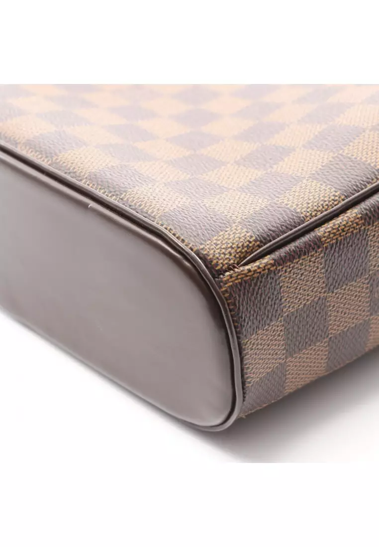Pre-Loved Louis Vuitton Ipanema GM Damier  ebene Shoulder bag PVC leather Brown