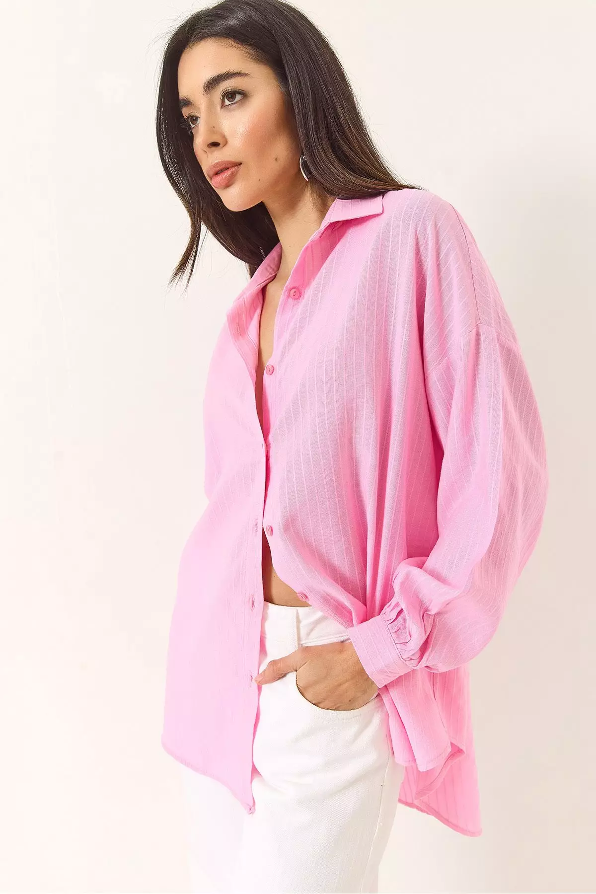 Women's Jacquard Linen Shirt 60171028