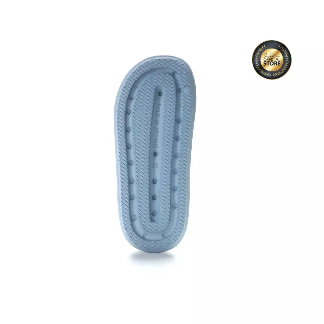 ZANDILAC - SANDAL WANITA DEWASA CH220502WD empuk full karet biru lau