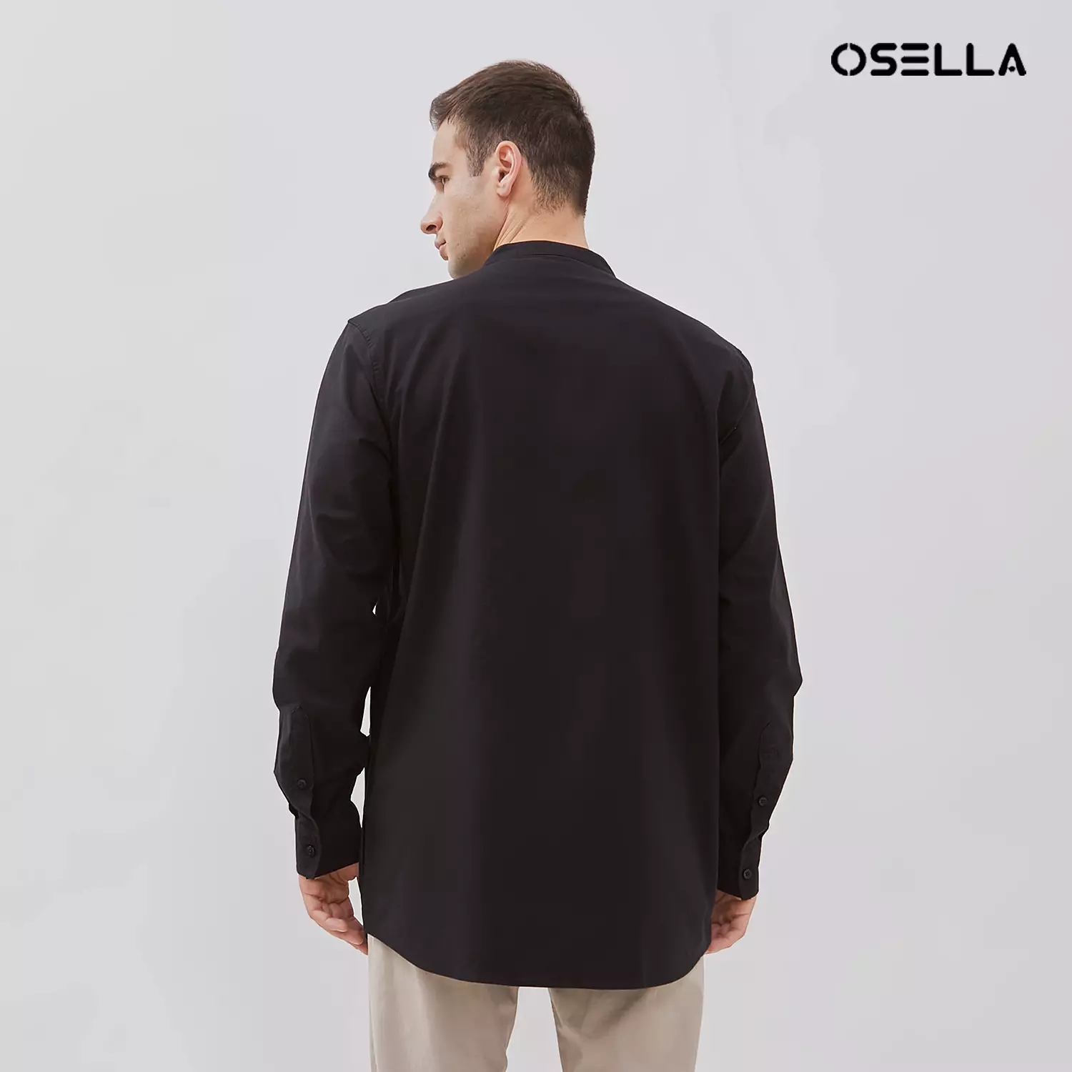 [NEW] Osella Zayan Tunic Shanghai Collared Long Sleeve Shirt 2037520943 | Kemeja Lengan Panjang Pria