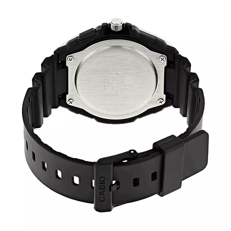 Jam Tangan Pria Casio General MWA-100H-7AVDF Illuminator Silver Dial Black Resin Band