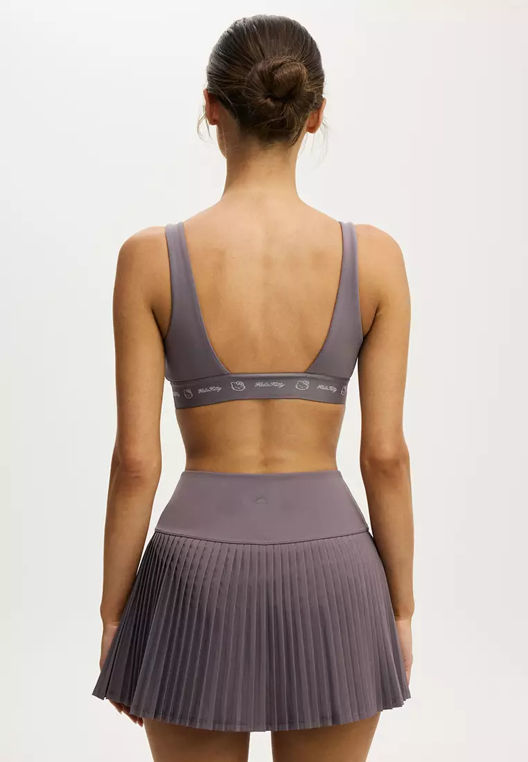 Ultra Soft Deep Plunge Crop Sports Bra