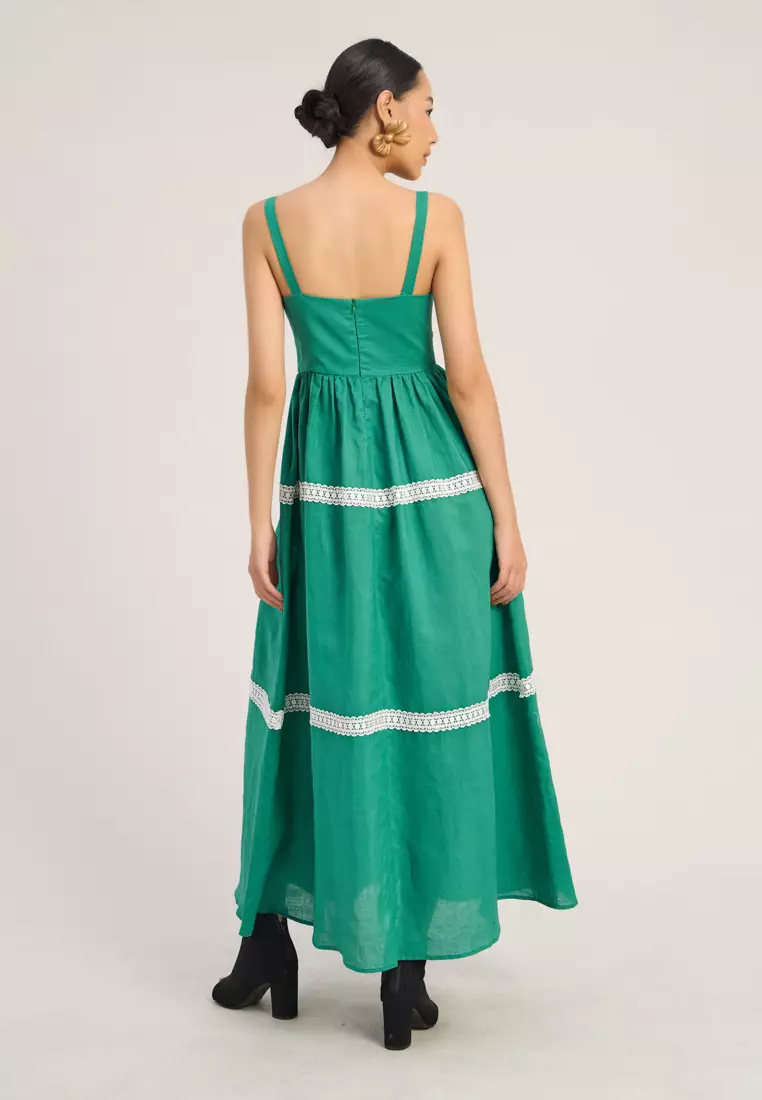 forest green knit dress 1940s Forest Green Knit Wool Dress main image 0