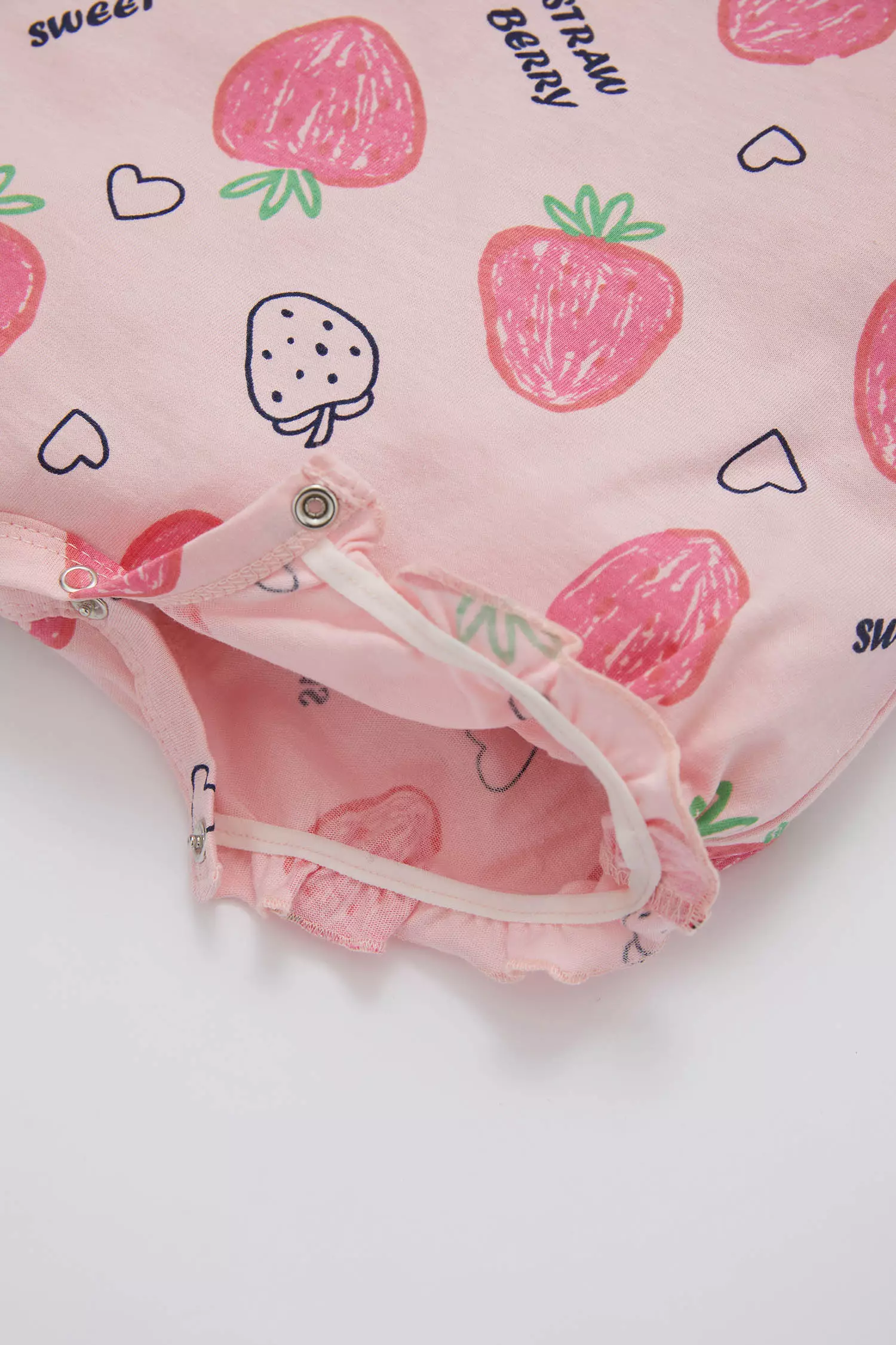 Buy DeFacto Sleeveless Frill Detail Strawberry Printed Cotton Overall  Online ZALORA Malaysia