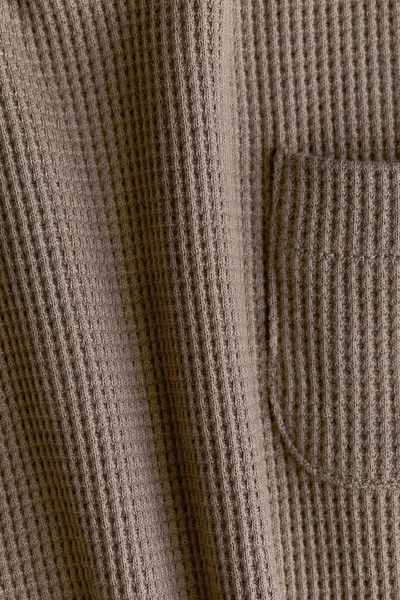 Waffled cotton romper suit